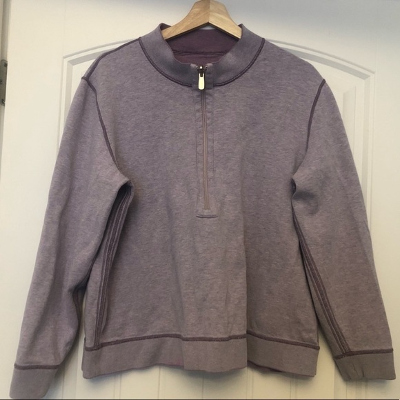 Purple Reversible Half-Zip Sweater - Picture 4 of 5